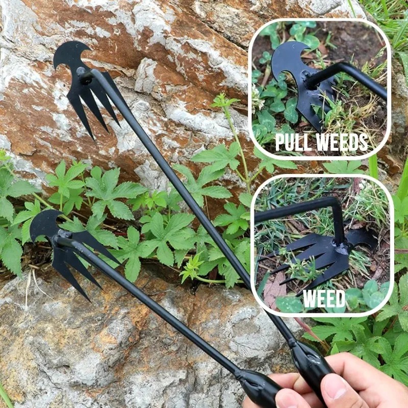 Gardening Tools For Weeds - Rastrillo de jardín 2 en 1,
