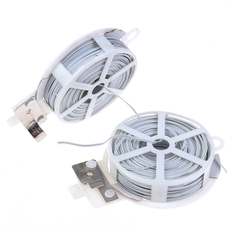 Garden Wire Twist Tie - 1 rollo (50m) de alambre blanco