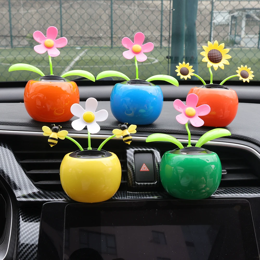 Gardening Tools Cute - Adorno de coche con energía Solar,