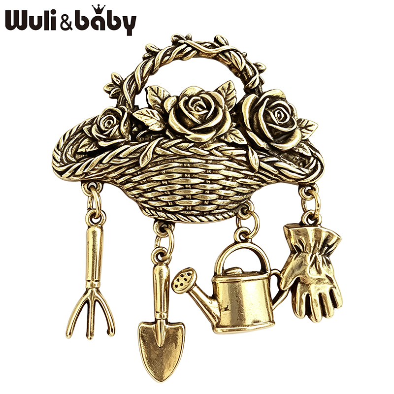Gardening Tools 2 Year Old - Wuli&baby Broches de cesta de flores
