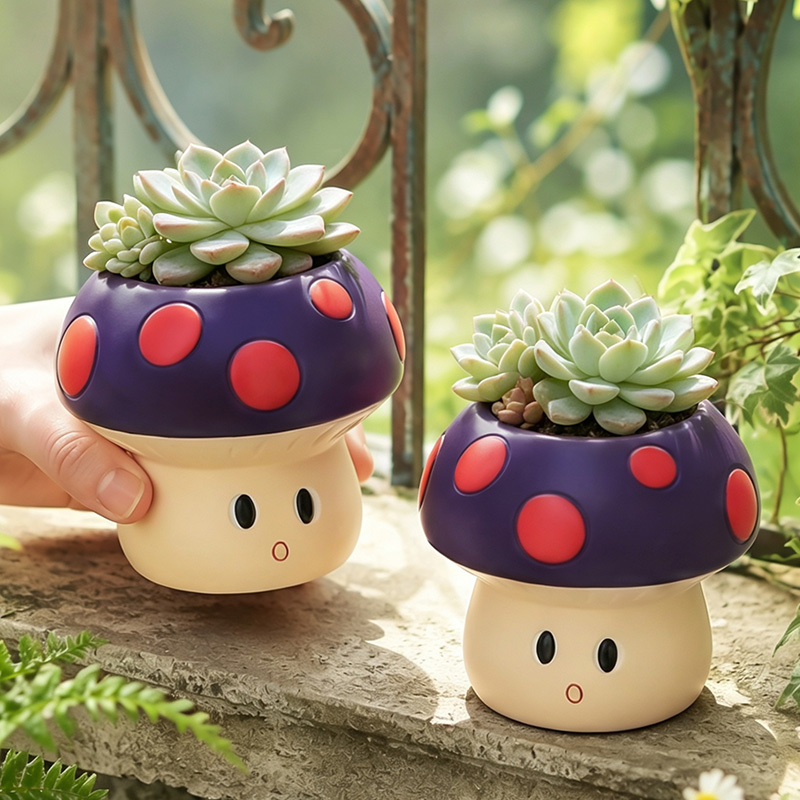 Gardening Tools Cute - Maceta de resina con diseño de