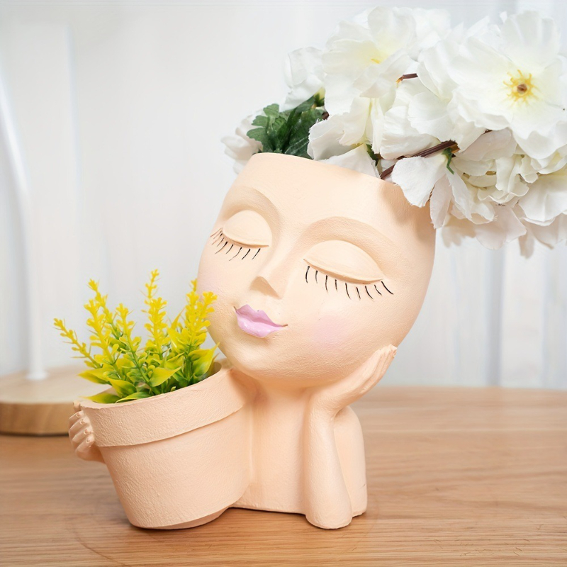 Gardening Tools Cute - Maceta para la cara, macetas dobles