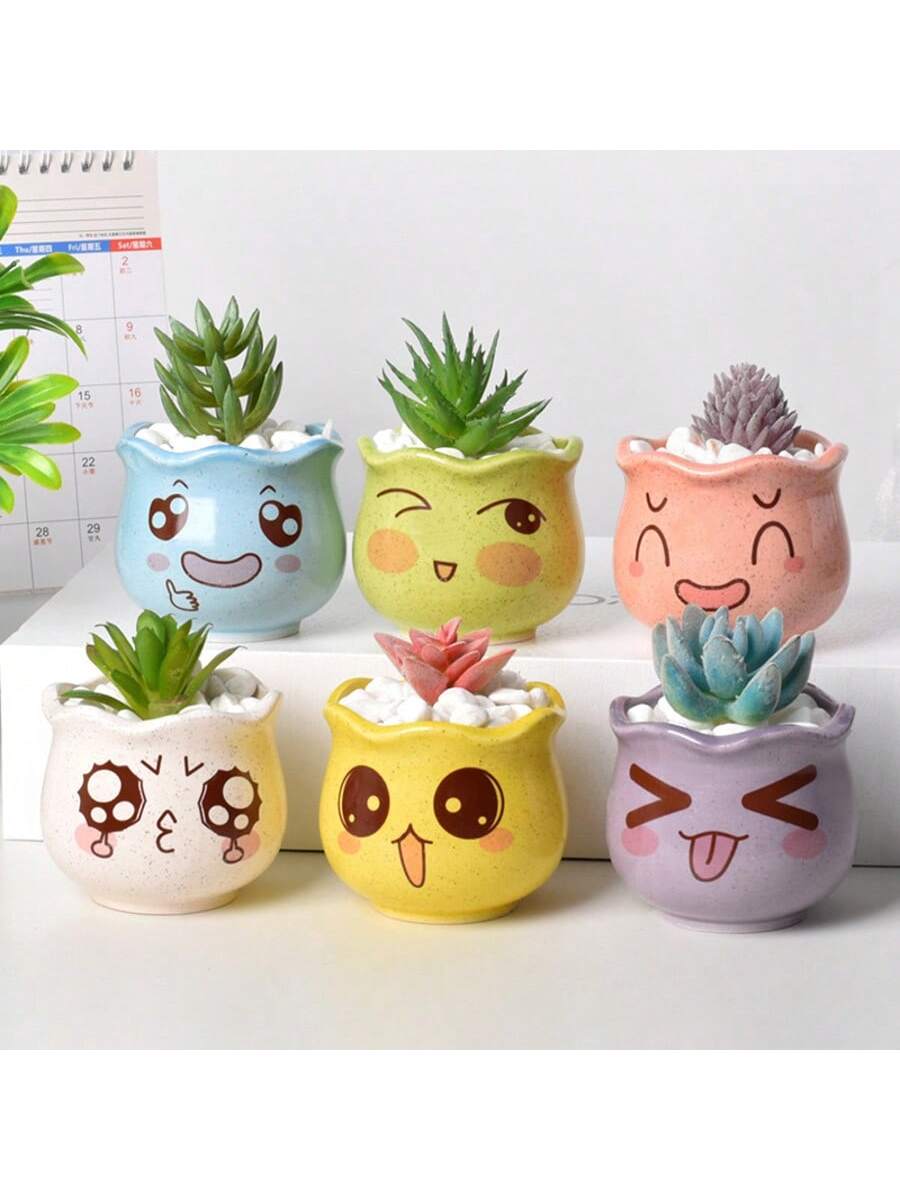 Juego de 6 Macetas de Cerámica - Gardening Tools Cute reseña y precio